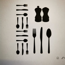 Load image into Gallery viewer, Stencil - No.113 - A4 - Kitchen Items With Border
