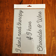 Load image into Gallery viewer, Stencil - No.120 - A4 - Chocolate &amp; Wine
