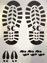 Load image into Gallery viewer, A4 Stencil - Footprints - Santa Claus - Reindeer - Elf
