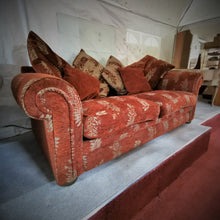 Load image into Gallery viewer, Russet and Cream Leaves Design Sofa
