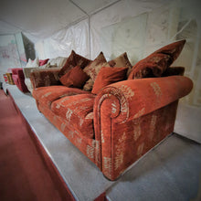 Load image into Gallery viewer, Russet and Cream Leaves Design Sofa
