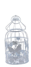 Load image into Gallery viewer, Beautiful White Iron Ornamental Birdcages With Delicate Butterfly Design Detail
