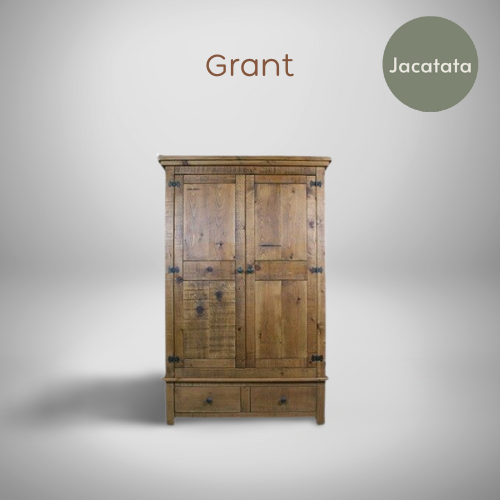 Grant - 3 Foot 2 Drawer 2 Door Wardrobe