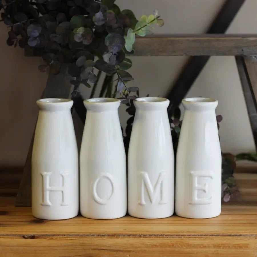 Ceramic Home Bottle / Bud Vase Set