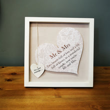 Load image into Gallery viewer, Square Mr &amp; Mrs Framed Picture Can Be Personalised
