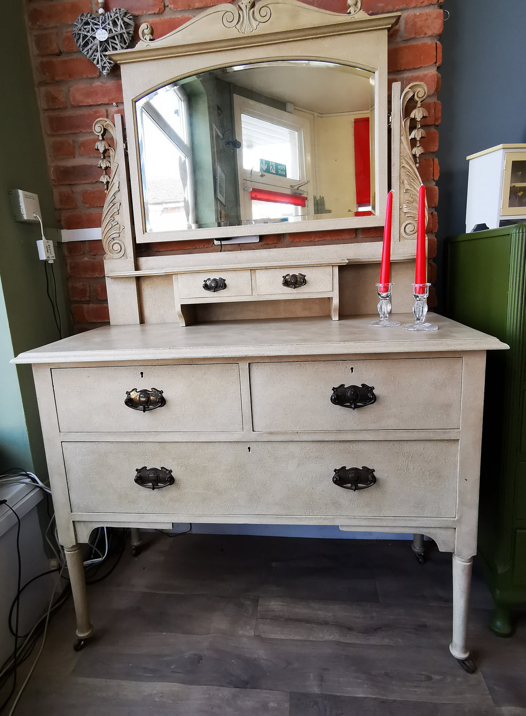Dressing Table with Adjustable Angle Mirror