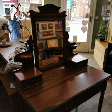 Load image into Gallery viewer, Antique Mahogany Dressing Table with Adjustable Angle Mirror
