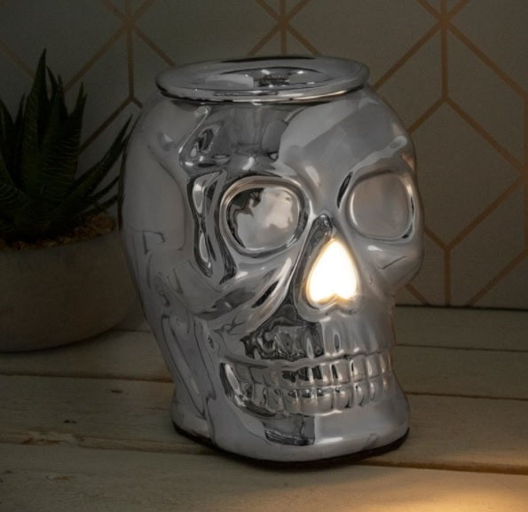 Electric Wax Melt Burner In a Highly Detailed Skull Design