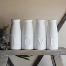 Ceramic Love Bottle / Bud Vase Set