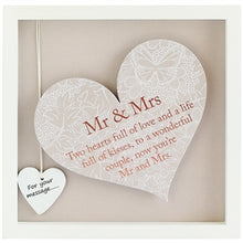 Load image into Gallery viewer, Square Mr &amp; Mrs Framed Picture Can Be Personalised
