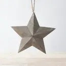 Decorative Hanging Rustic Wood Star - 30cm