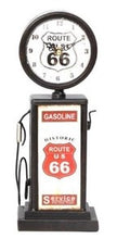 Load image into Gallery viewer, Gasoline Petrol Gas Pump Route 66 Clock - Two colour choices
