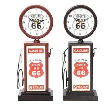 Load image into Gallery viewer, Gasoline Petrol Gas Pump Route 66 Clock - Two colour choices
