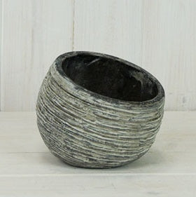 Slate Effect Sloped Garden Planter - 14cm