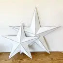 Decorative Hanging Rustic White Metal Star - 52cm