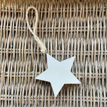Load image into Gallery viewer, White Wooden Hanging Star
